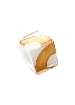 Zsiska - Metallic Circle Cube Bead - PRE ORDER
